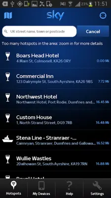 Sky WiFi android App screenshot 2